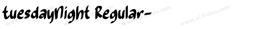 TuesdayNight Regular字体转换